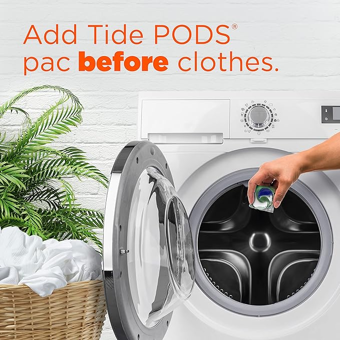 Tide Hygienic Clean Heavy 10x Duty Power PODS Laundry Detergent Soap Pods, Spring Meadow, 48 count (Pack of 1), For Visible and Invisible Dirt (Packaging May Vary)