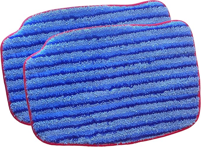 McCulloch A1375-101 Replacement Scrubbing Microfiber Mop Pad for MC1375, MC1385, 2-Pack, Effective at Grabbing and Trapping Dirt, Reusable and Machine Washable, for Select McCulloch Models