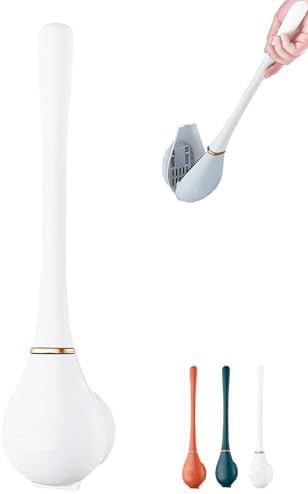 New Upgrade Silicone Toilet Brush and Holder Set,Toilet Bowl Cleaner Brush, Toilet Wand Cleaning Kit Wall Mounted, Discreet Bathroom Cleaning Brush,Bathroom Cleaning Supplies
