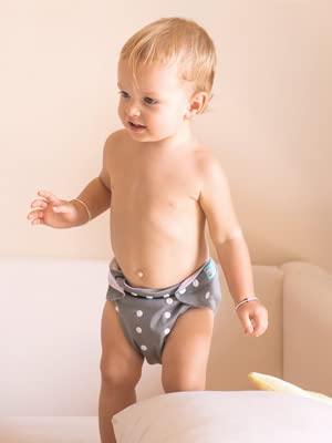 ALVABABY Baby Cloth Diaper 6 Pack with 12 Inserts One Size Cloth Diaper Covers Adjustable Washable Reusable for Baby Girls and Boys
