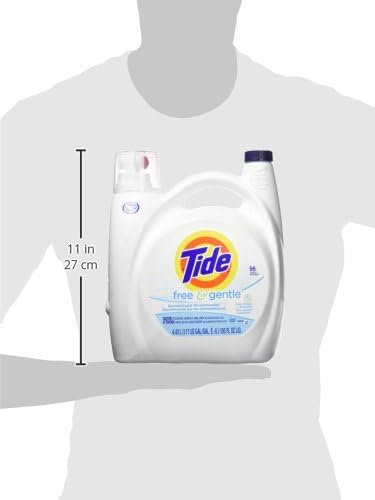 Tide Liquid Laundry Detergent HE, Free & Gentle, 96 Loads