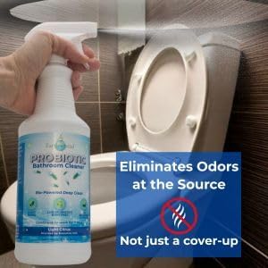 Probiotic Bathroom Cleaner Spray, 7-Day Continuous Clean, Plant-Based, Non-Toxic, Eliminates Odors at the Source, 32 oz