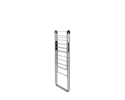 Brabantia HangOn Clothes Drying Rack | 67ft (20m) | Metallic Gray | Large Indoor Clothes Airer Laundry Stand with 2 Fold-Out Wings & Hanger Hooks, Folds Flat | Fits 2 Full Loads
