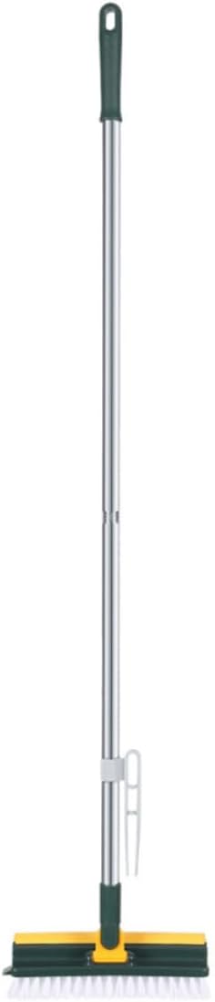 Bathroom Floor Scrub Brush with Long Handle Multi-Functional Green Tile and Carpet Scrubber for Shower and Floor Cleaning for Home Bathroom Use