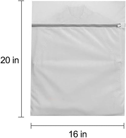 Laundry Bags, 4-Pack 16x20 Inch Honeycomb Mesh Wash Bags, Protects Delicates in Washer & Dryer, Prevents Snags and Stretching for Bras, Sweaters, Baby Clothes