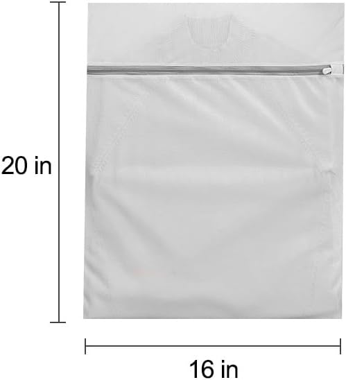 Laundry Bags, 4-Pack 16x20 Inch Honeycomb Mesh Wash Bags, Protects Delicates in Washer & Dryer, Prevents Snags and Stretching for Bras, Sweaters, Baby Clothes