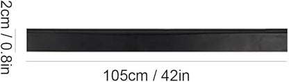 Professional Stainless Steel Handle Water Wiper Window Glass Squeegee with Replacement Rubber Blade 105cm 41inch (Black, 18in/45cm+Blade)