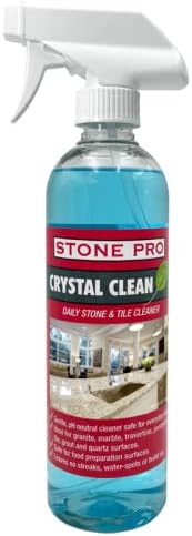 StonePro Crystal Clean - PH Neutral Cleaner for Stone Surfaces (Ready-To-Use Spray, 16 oz)