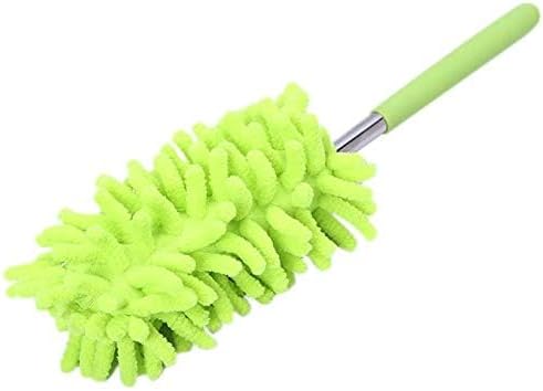 Microfiber Mini Duster Cleaning Brush Dust Cleaner Hand Duster Extendable Handle Soft Fans for Indoor Home Ceiling Cleaning(Green)