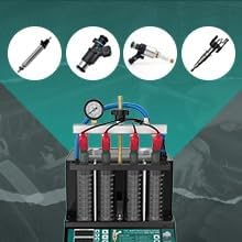 Injector Cleaner Machine 4-Cylinder, Injector Cleaner Tester Machine with LED Display, Maquina de limpiar inyectores for Gasoline Diesel Car Motorcycle