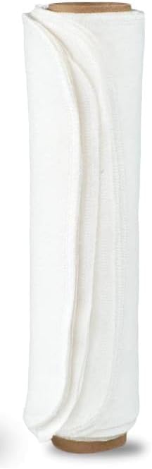 Vi-tal Health & Wellness Paperless Towels Roll Washable Cotton Cloth, Reusable Paper Towels - 10 Pack with Durable Cardboard Roll - 10" X 10" Zero Waste Reusable Napkins Eco Friendly (White)