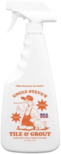 UNCLE STEVE'S® Tile & Grout Cleaner - Multi-Purpose - Eco-Friendly - Non-Toxic (1, 20 Oz)