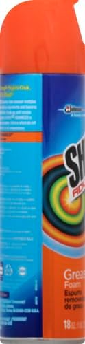 Shout Advanced Stain Remover, Foaming | Grease and Oil | 18 oz | Pack of 2