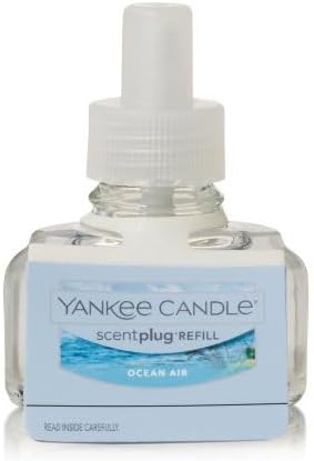 Yankee Candle ScentPlug Refill for Plug in Air Fresheners, Scented Oil Refills, Long Lasting Home Fragrance, Ocean Air (Pack of 6)