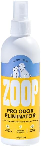Zoop Pet Odor Pro Eliminator Spray for Strong Pet Odors, Natural, Powerful Heavy Duty Formula. Removes Pet Urine Odor, Safe for All Surface - 8 OZ