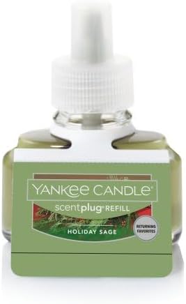 Yankee Candle Holiday Sage Electric Home Fragrance Scent Plug Refill (Pack of 6)