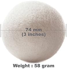 Wool Dryer Ball 1 Piece - Premium XL Organic Eco-Friendly Natural Unscented Non-Toxic Felt Laundry Ball