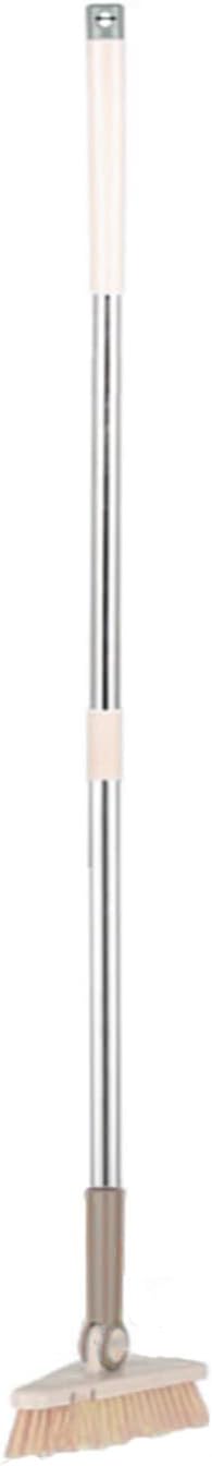 Cleaning Brush with Long Handle Floor Scrubbers for Tub Tile Cleaning Supplies Scrub Brush for Bathroom Bathtub Toilet Floor Kitchen Apartment Essentials forfor Women Men (Khaki)