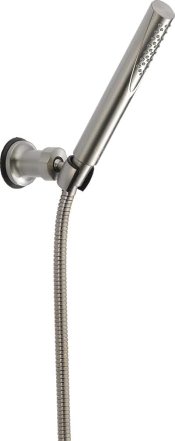 DELTA FAUCET Trinsic Single Spray Wall-Mount Hand Shower, Hand Held Shower with Hose, Brushed Nickel Handheld Shower Head, Hand Shower, Handheld Shower, Stainless 5585-SS