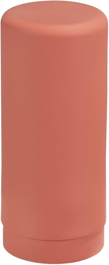 WENKO Easy Squeeze Dish Soap Dispenser for Kitchen Sink, Squeeze Bottle for Washing Up Liquid and Hand Soap, Round refillable Plastic Bottles, Easy to Fill and to use, 8.5 oz, Brick red