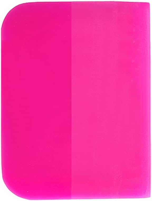 4 Inch Pink Anti-Scratch TPU Rubber Squeegee PPF Vinyl Scraper for Paint Protection Film, Car Tinting, Window Cleaning (Pink Square)