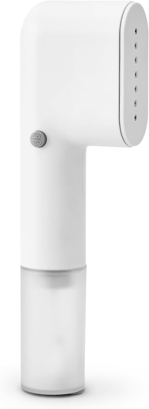 olayks Handheld Steamer for Clothes,Fashion Portable Handheld Garment Steamer, 15S Heat Up, Travel Mini Steamer ＆ Iron 2 In 1, 1.1lbs, Fabric Wrinkle Remover for Home Travel, White,120V