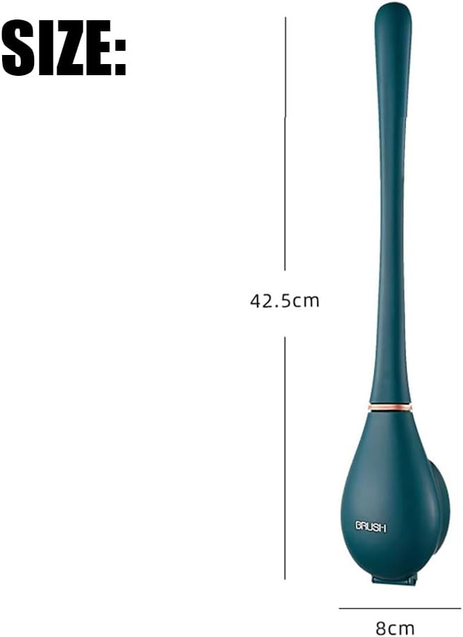Modern Flexible Silicone Toilet Caspa for Home, Modern Home Flexible Silicone Toilet Brush, Wall Mounted Silicone Toilet Brush and Holder Set with Dispenser, Automatic Opening & Closing (2-AB)