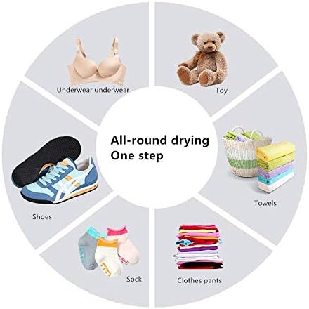 Foldable Clip and Drip Hanger/Hanging Drying Rack - 16 Clips Socks Drying Rack for Drying Underwear Clothes,Socks,Bras,Towel,Pants,Hat,Grey