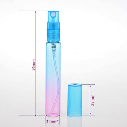Mini Perfume Spray Bottles Colorful Glass Bottles Refillable Empty Fine Mist Sprayer Bottles Refillable Container Perfume Atomizer for Cleaning Essential Oils Liquid 6 Pieces Ombre Colors (8ml)