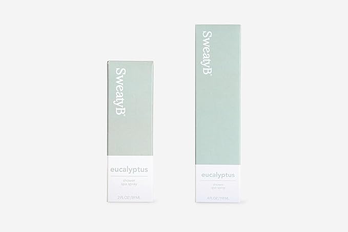 SweatyB® Eucalyptus Shower Spray – 100% Pure Eucalyptus Essential Oil Shower Mist for Sauna & Steam Room – Natural Aromatherapy for Stress & Sinus Relief – Vegan – Made in USA – 2 oz