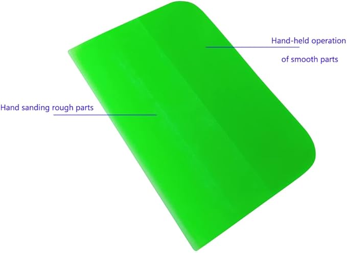 4 Inch PPF Squeegee Vinyl Wrap Tool Anti-Scratch Rubber Scraper Soft TPU Window Tint Tool for Paint Protection Film (Green Square)
