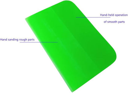 4 Inch PPF Squeegee Vinyl Wrap Tool Anti-Scratch Rubber Scraper Soft TPU Window Tint Tool for Paint Protection Film (Green Square)