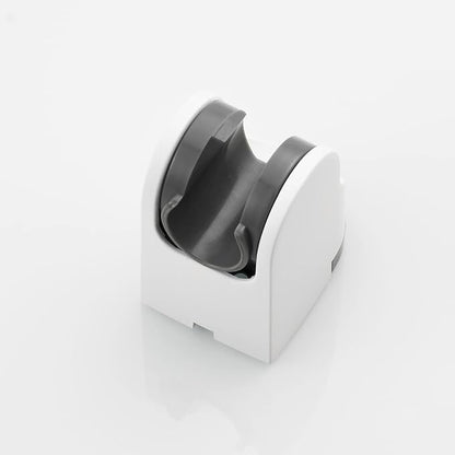 Tecmolog White Shower Bracket Wall Mount Plastic Shower Head Holder for Hand Held, ST01W