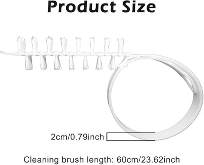 2pcs Washing Machine Cleaning Brushs, Flexible Bendable Slot Cleaning Brush 60cm(White)