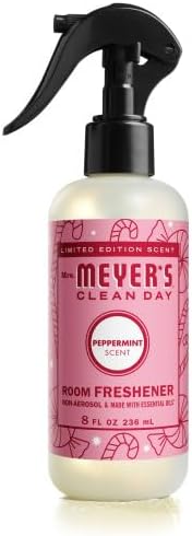 Mrs. MEYER'S CLEAN DAY Room Freshener 4 Pack Variety Pack, Iowa Pine, Peppermint, Gingerbread, Snowdrop, 8 Fl Oz Each, 1 CT