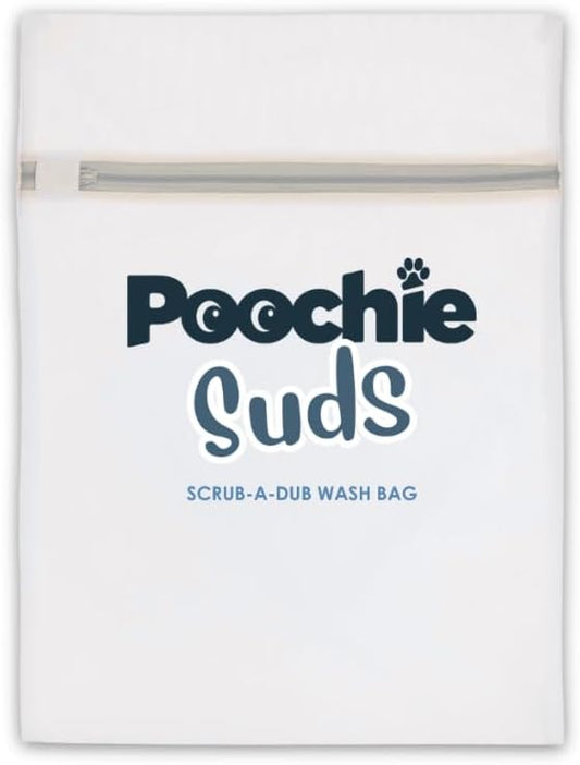 Poochie Suds Pet Laundry Detergent, Enzyme Cleaner and Odor Remover, Hypoallergenic and Fragrance-Free Pet Safe Detergent for Dog and Cat Bedding, Blankets, Toys and Gear, Made in USA, 16 fl oz