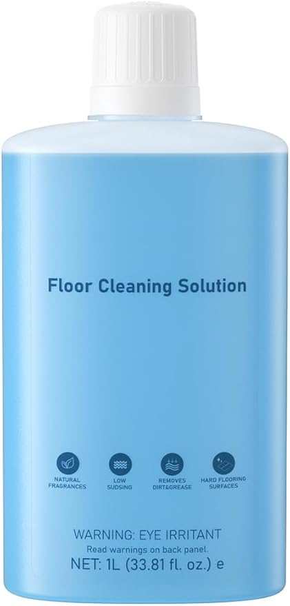 Floor Cleaning Solution Compatible with Roborock Robot Vacuums & Wet Dry Vacuums, Deep Cleaning Formula for Hardwood, Tile & Laminate Floors, Gentle and Powerful, 1L (33.8 fl oz)