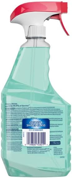 Windex Multipurpose Cleaner Disinfectant Spray Trigger Bottle, New Foaming Action Formula, Surface Cleaning Spray, Glade Rainshower Scent, 32 Fl Oz
