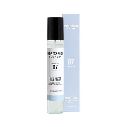 W.Dressroom No.97 April Cotton Living Clear Perfume, Body Mist, Long-Lasting Unisex, Alcohol-Free Water-Based, Spray on Skin, Clothes, Bedding & Car, Travel Size 5.28 oz