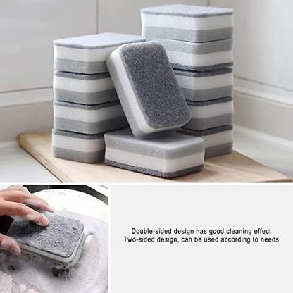 Sponge Individually Wrapped, Kitchen Dishwashing Sponges Bulk, Non Scratch Dishes Scouring Pad, Odor-Free Cleaning Sponge Wipes Scrubber Suitable for Travel Camping Apartments (800 Pack)