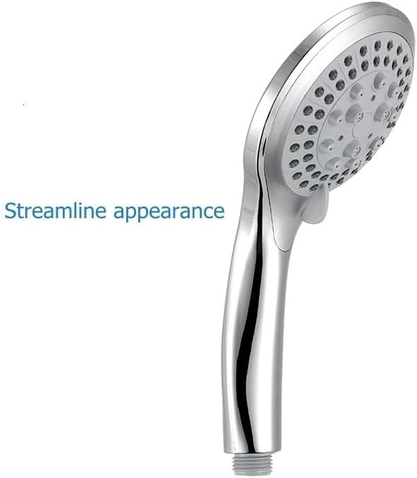 Shower Head - High Pressure 5 Setting Shower Heads, Multi-Functional Chrome Finished Bathroom Rainfall Shower Head With Handheld Spray & 5Ft Shower Hose For Luxury Shower Experience