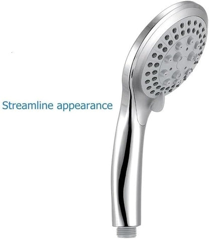 Shower Head - High Pressure 5 Setting Shower Heads, Multi-Functional Chrome Finished Bathroom Rainfall Shower Head With Handheld Spray & 5Ft Shower Hose For Luxury Shower Experience