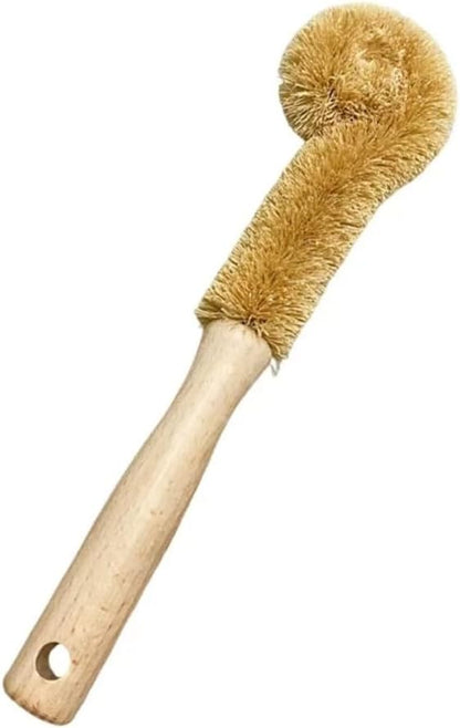 9-Piece Eco-Friendly Kitchen Cleaning Set – Bamboo Dish Brush, Bottle Brushes, Reusable Metal Straws & Cleaning Tools | Zero Waste Household Essentials | Sustainable & Durable Kitchen Accessories
