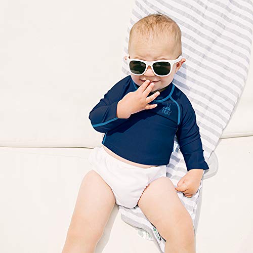 green sprouts Reusable Snap Swim Diaper, New White, 6-12 Months