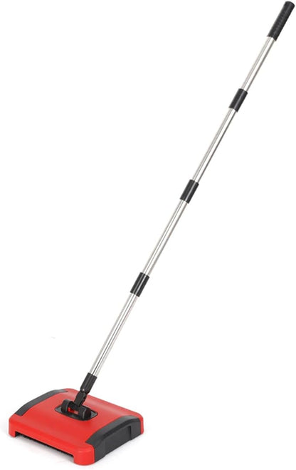 Efficient Sweeper Broom Rotating Brush Vacuum Cleaner Floor Sweeper Built-in Trash Can Carpet Sweeper Carpet Sweeper Broom Rotating Efficient Cleaning Brush Household Vacuum Cleaner Manual
