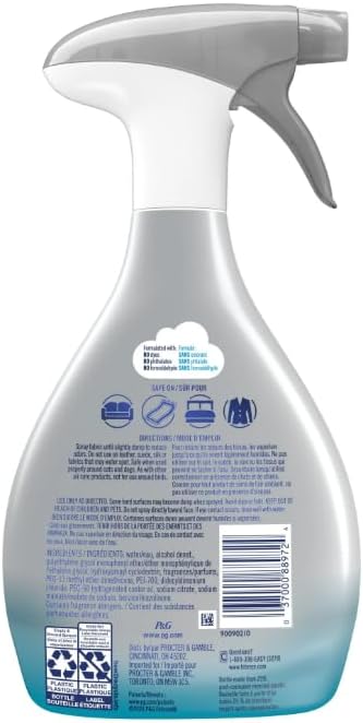 Fabric Spray Air Freshener, Odor-Fighting, Heavy Duty Crisp Clean, 27 Fl oz (Pack of 1)
