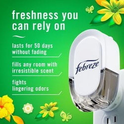 F"ebreze Plug In Air Freshener Kit with G'ain Original Scent, Fade Defy Warmer with 1 Refill, 0.87 fl oz, Odor-Fighting Oil (pack of 1)