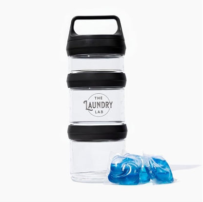 Bottle: Laundry Detergent Bottle – Refillable, Leakproof, Portable, Compact for Apartments, Dorms & Laundromats | College Laundry Essentials | Small-Space Organizer (Black)