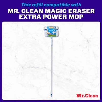 Mr. Clean Magic Eraser Extra Power Floor Mop Refill Head, White/Blue