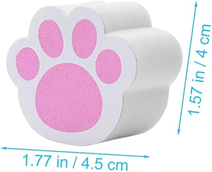 minkissy Cat Claw Sponge Scrubber 2pcs, Cartoon Cat Paw Mirror Cleaner for Bathroom and Window, Multipurpose Non-Scratch Cat-Claw Scrubber for Glass and Faucet Cleaning